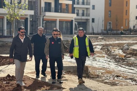 Nurdağı Kaymakamı Adıgüzeller İnşaat Şantiyesini Ziyaret Etti