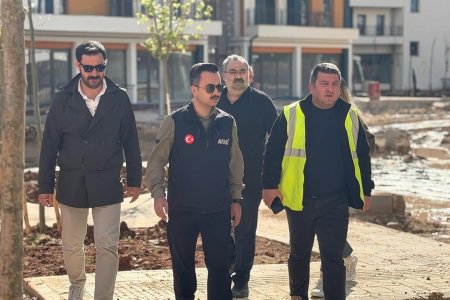 Nurdağı Kaymakamı Adıgüzeller İnşaat Şantiyesini Ziyaret Etti